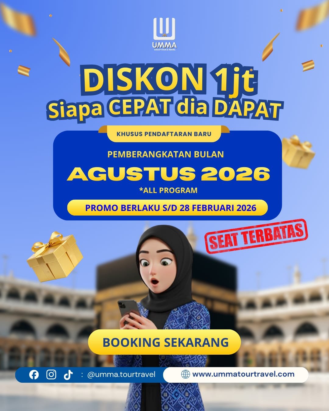 Diskon 1 Juta Umroh Bulan Agustus